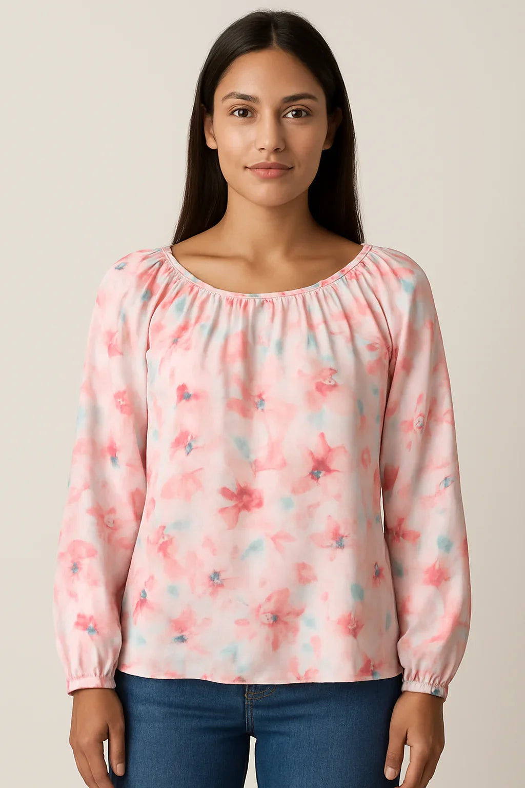 Women’s Off-Shoulder Floral Print Top - Luxestyle