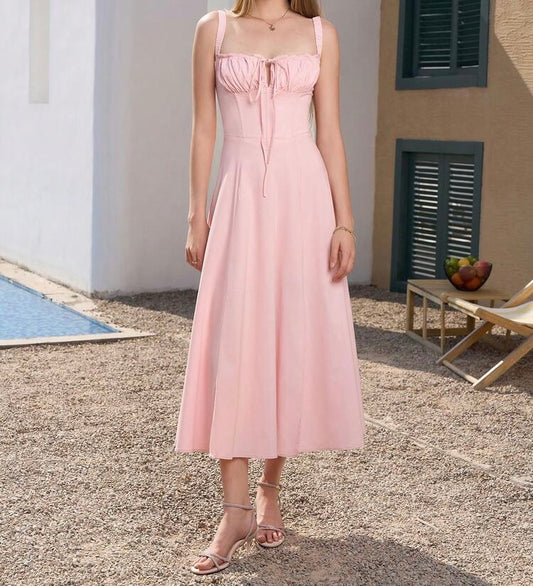 Luxe Lace-up Front Maxi Dress