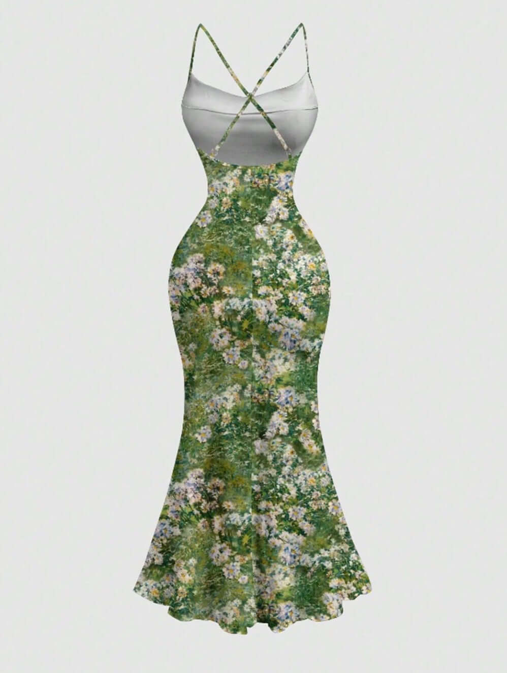 Emerald Crossed Slip Dress