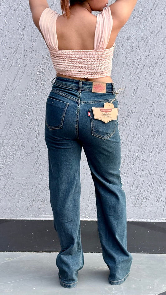 Luxe Fleur Rhinestone Denim Combo