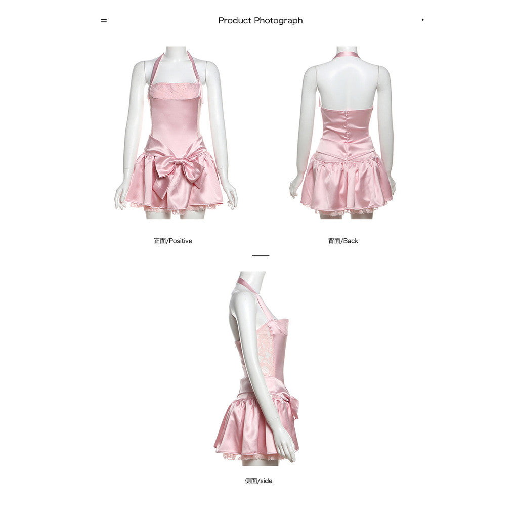 Luxe Bow A-Line Mini Dress