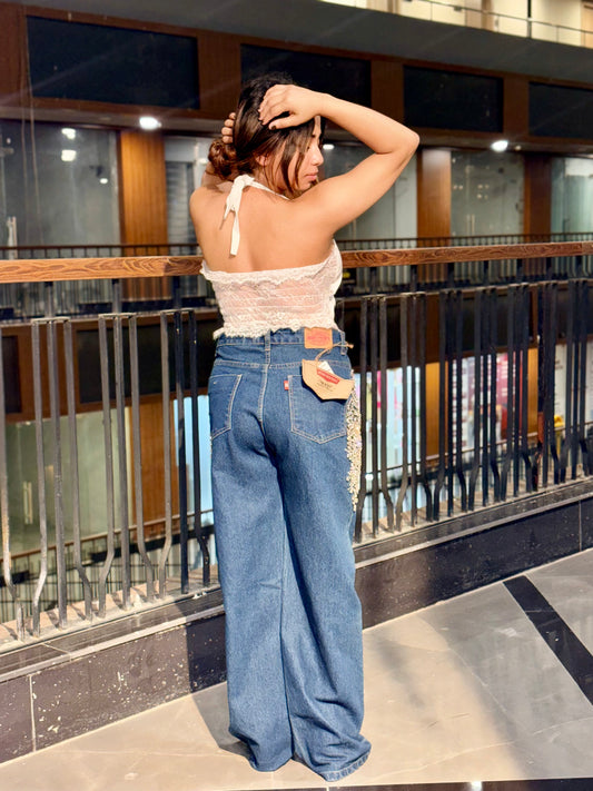 Luxe Crystal Cascade Denim Combo