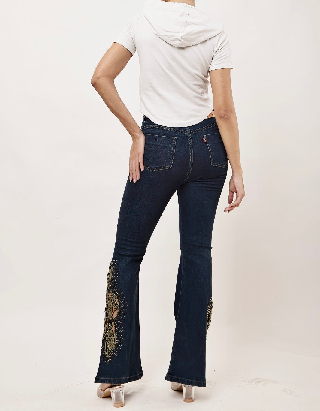 Luxestyle Embellished Embroidery Denim