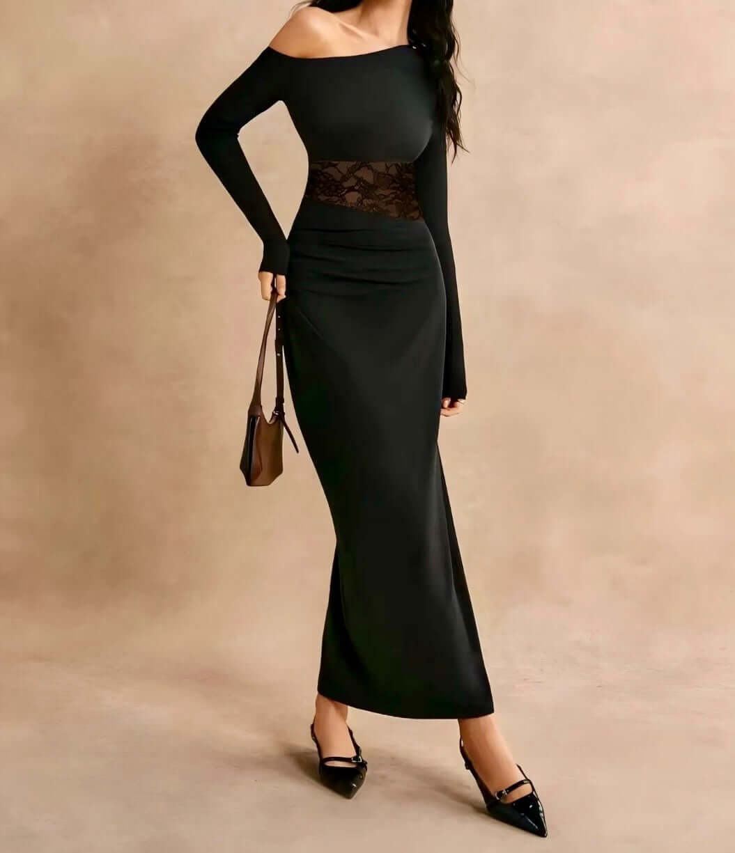 Sheer Noir Bodycon Dress