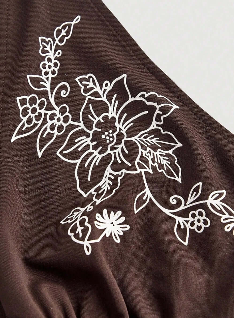 Chocolate Embroidered Luxe Dress