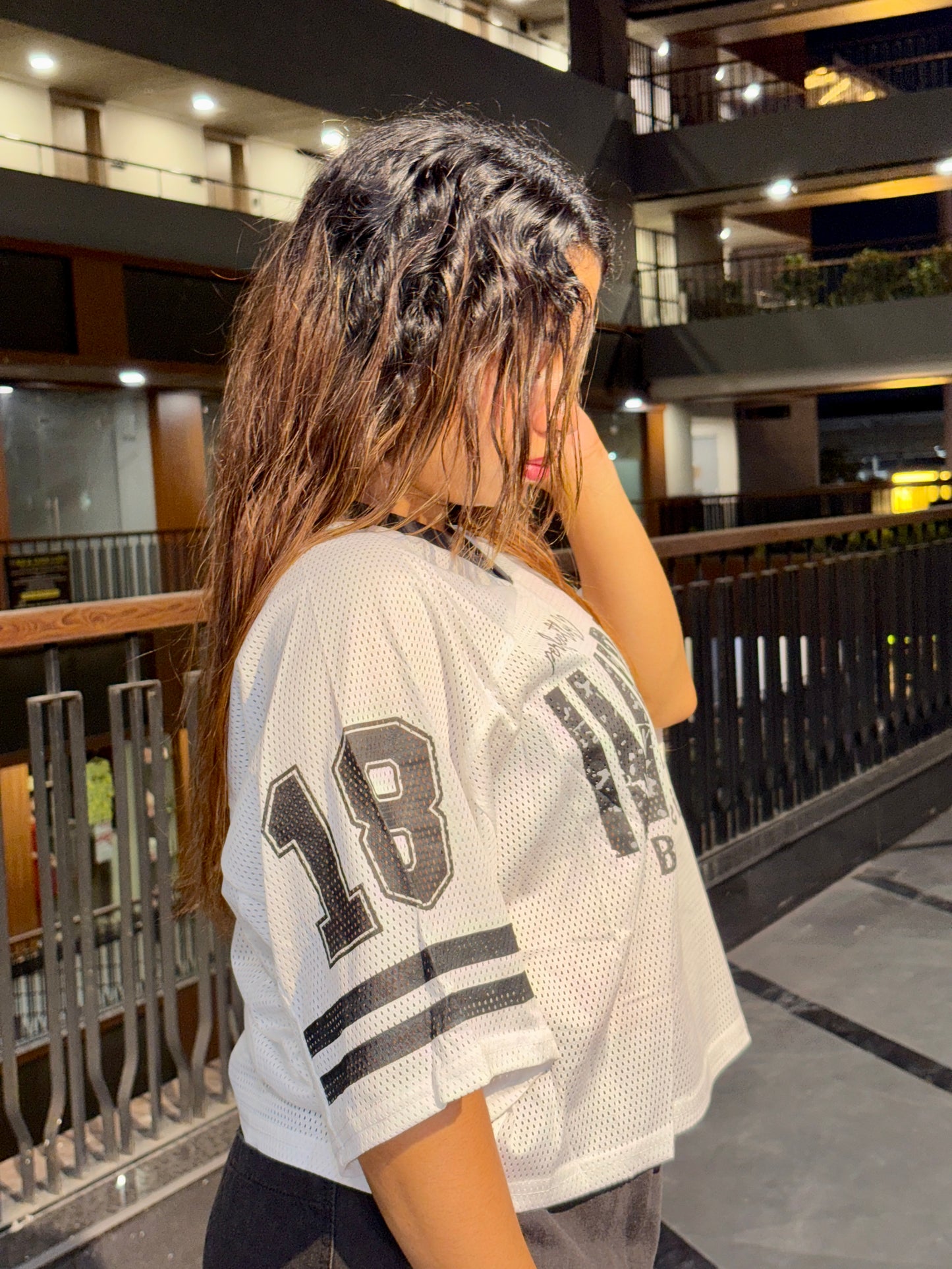 Luxe Hyper Mesh Jersey Tee