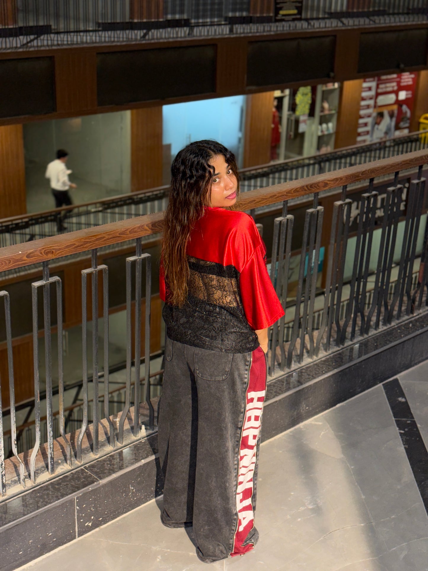 21 Lace Panel Jersey Tee | LuxeStyle India