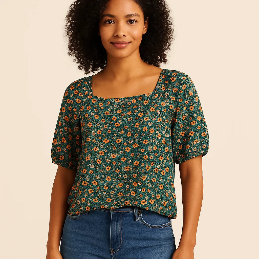 Multicolor Floral Top For Women - Luxestyle