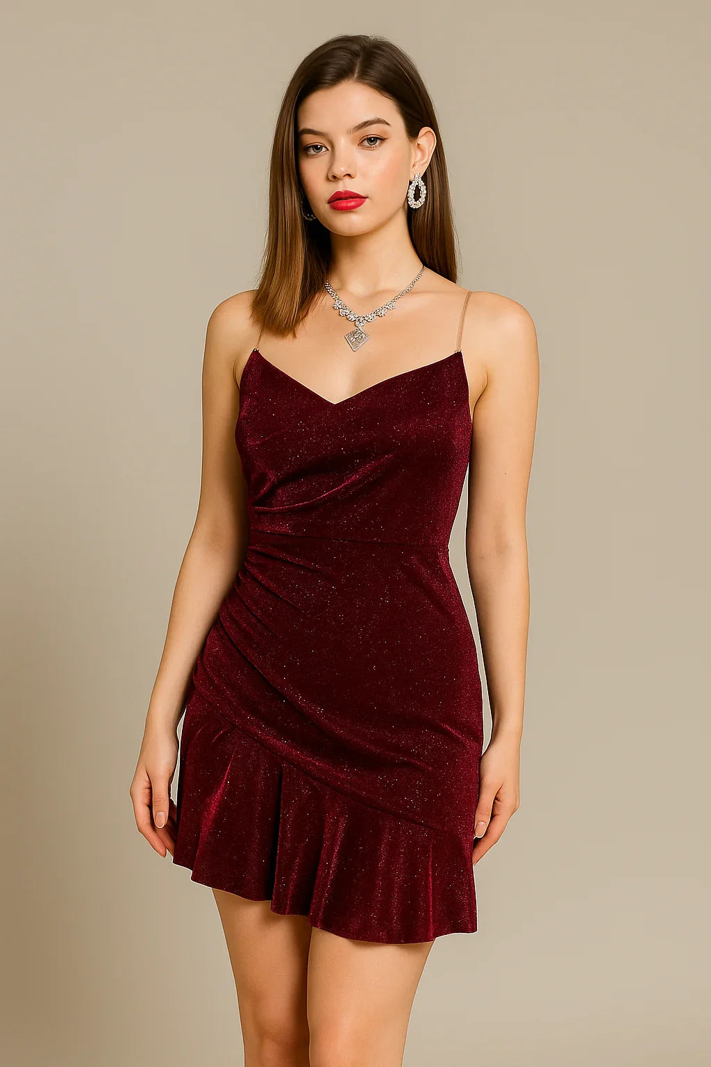 Darted Cocktail Mini Dress - Luxestyle