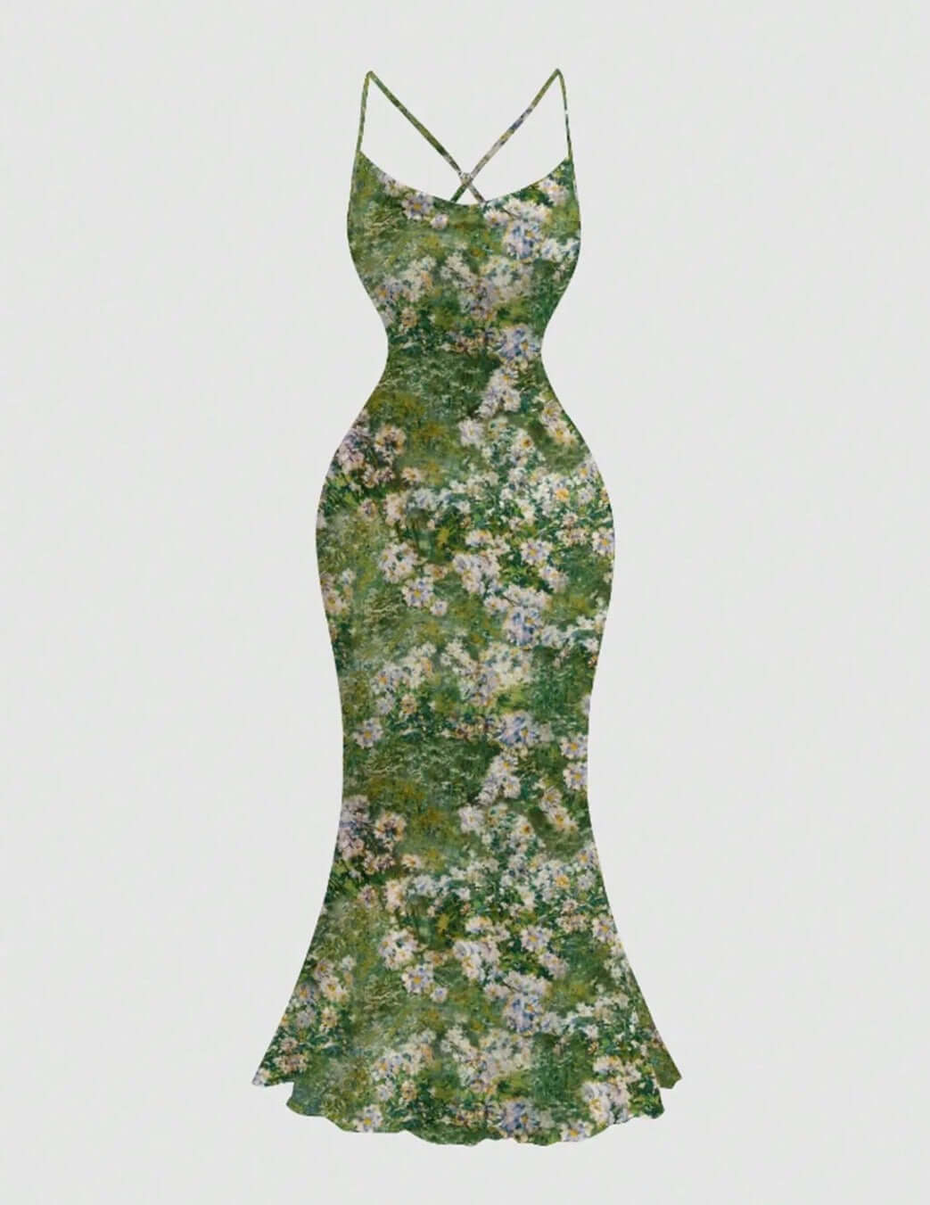 Emerald Crossed Slip Dress