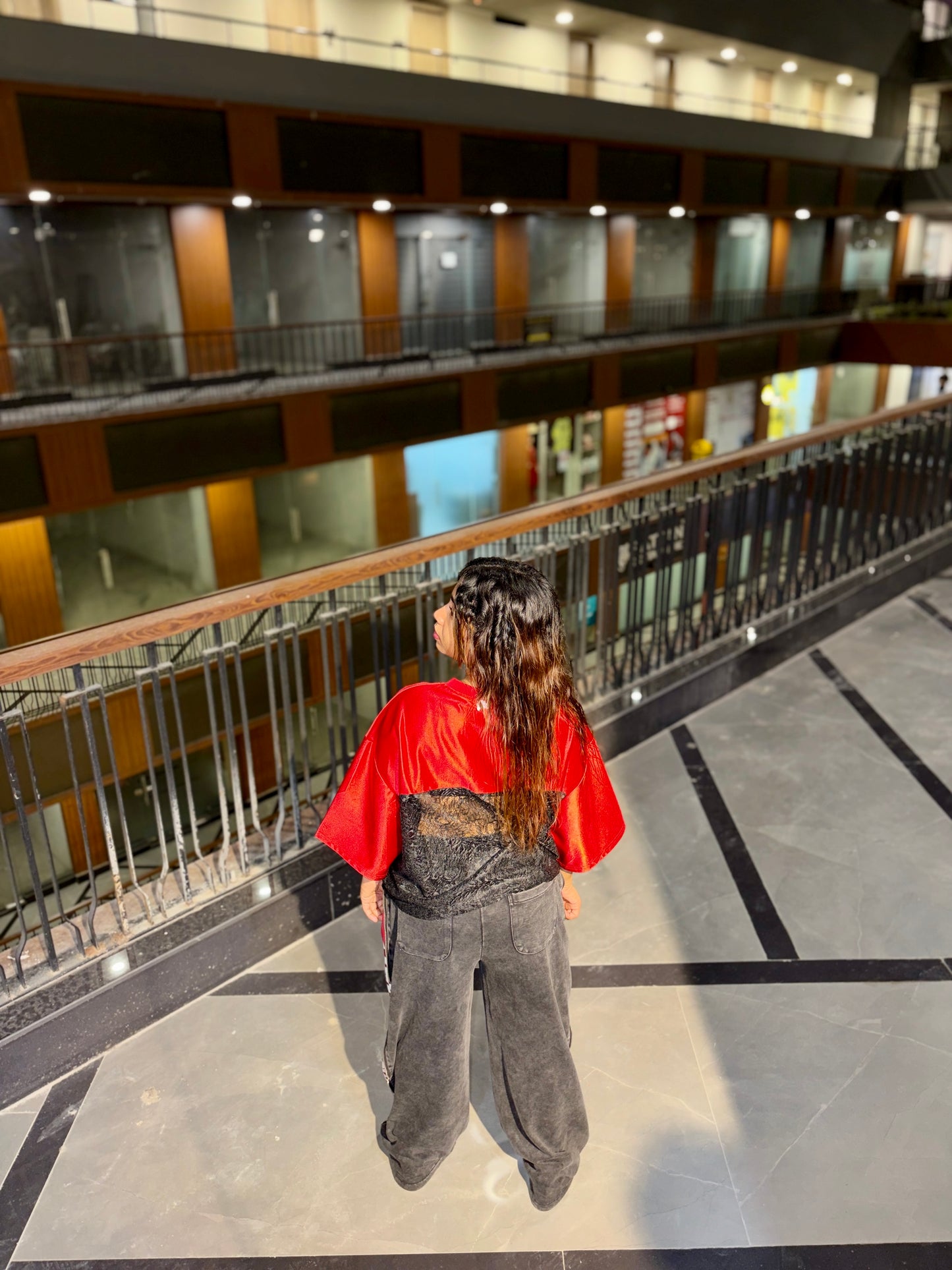 21 Lace Panel Jersey Tee | LuxeStyle India