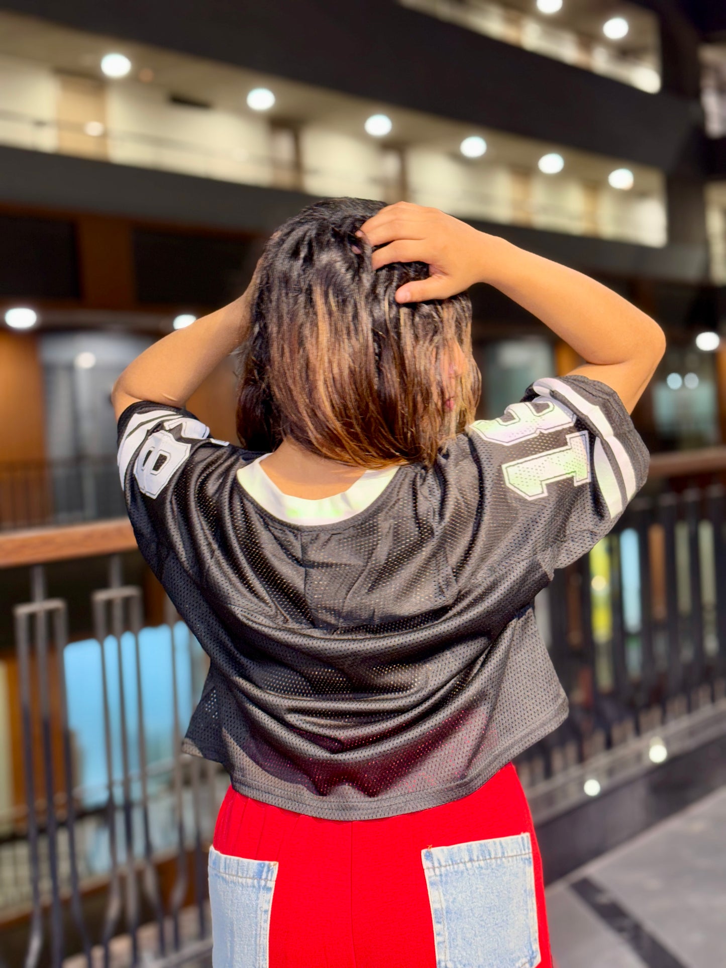 Luxe Hyper Mesh Jersey Tee