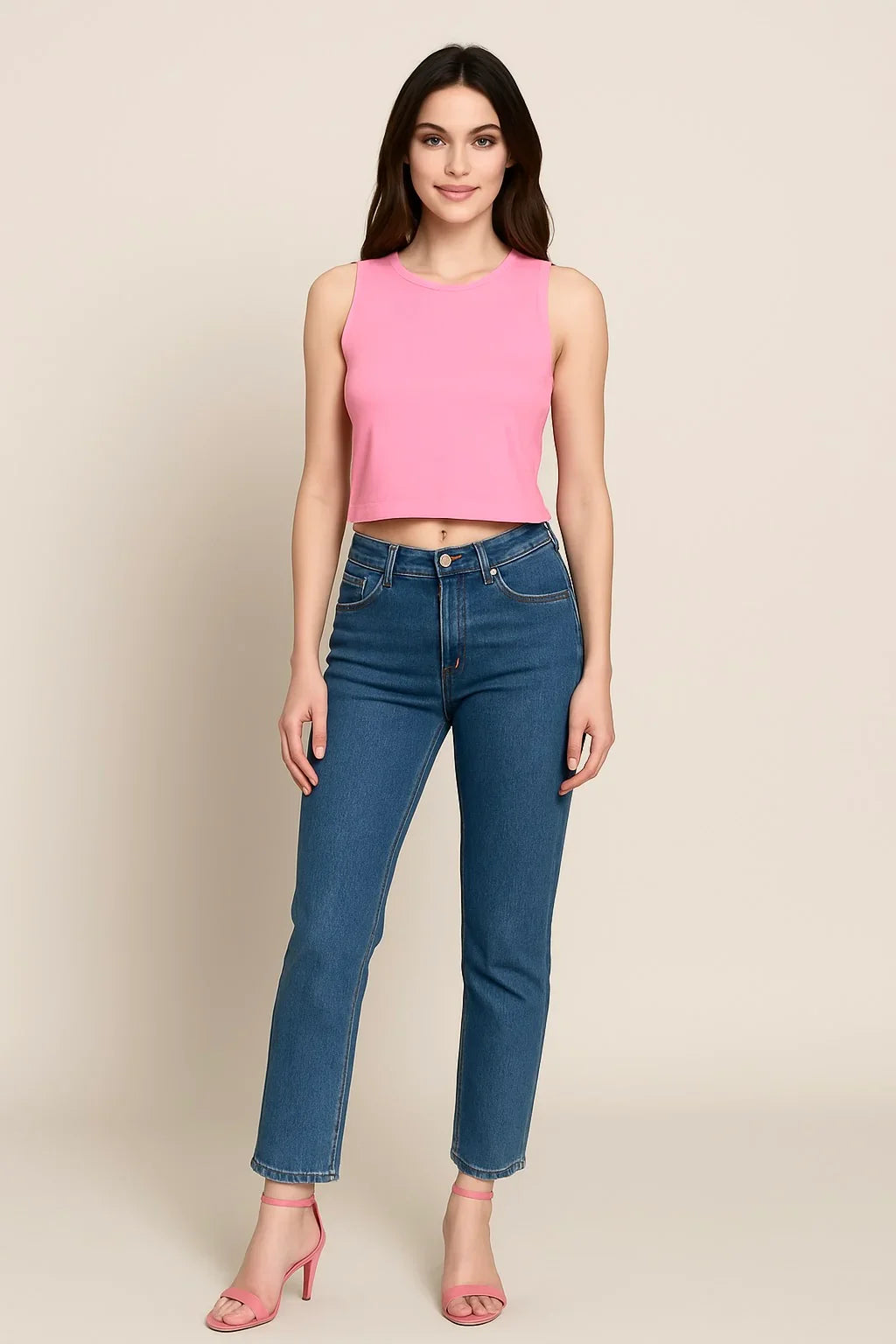 Trendy Pink Sleeveless Back Cutout Top - Luxestyle