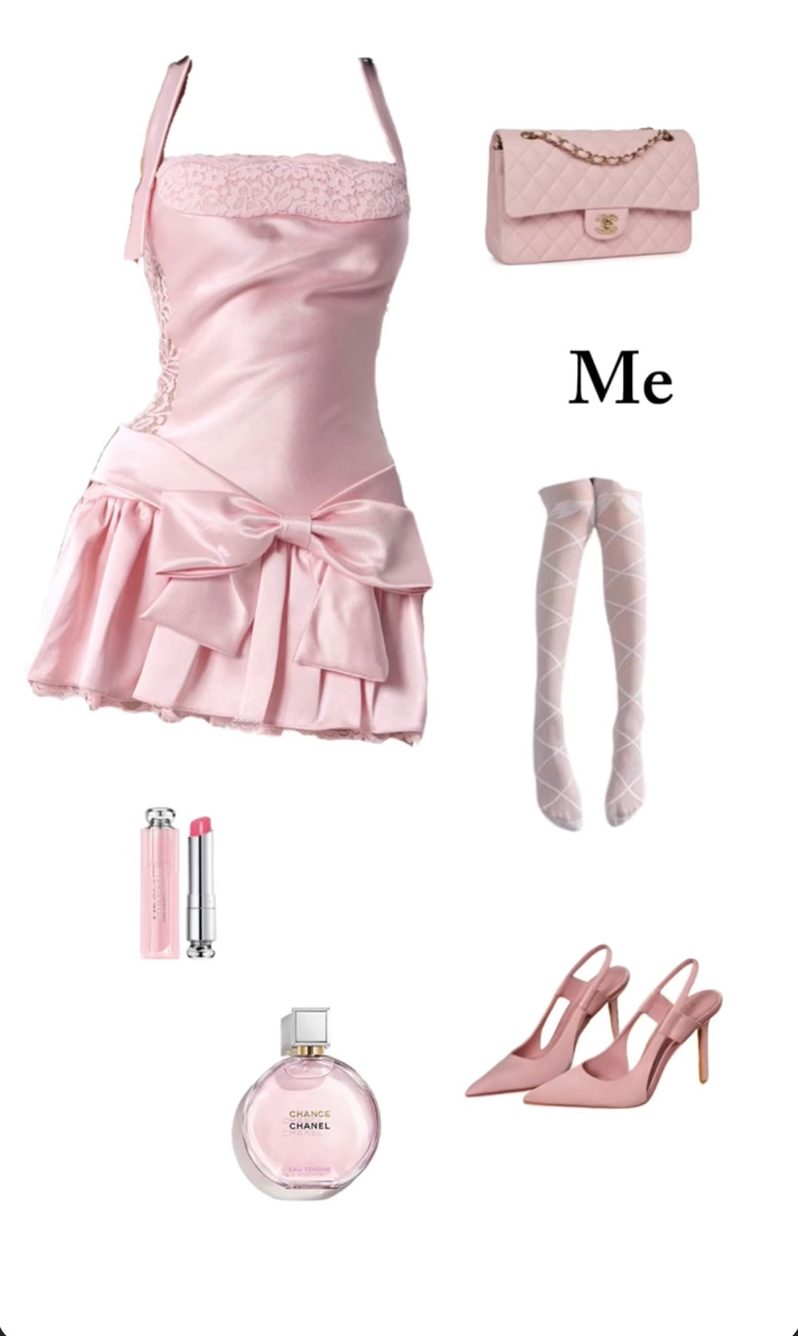 Baby Pink Bow Mini Dress