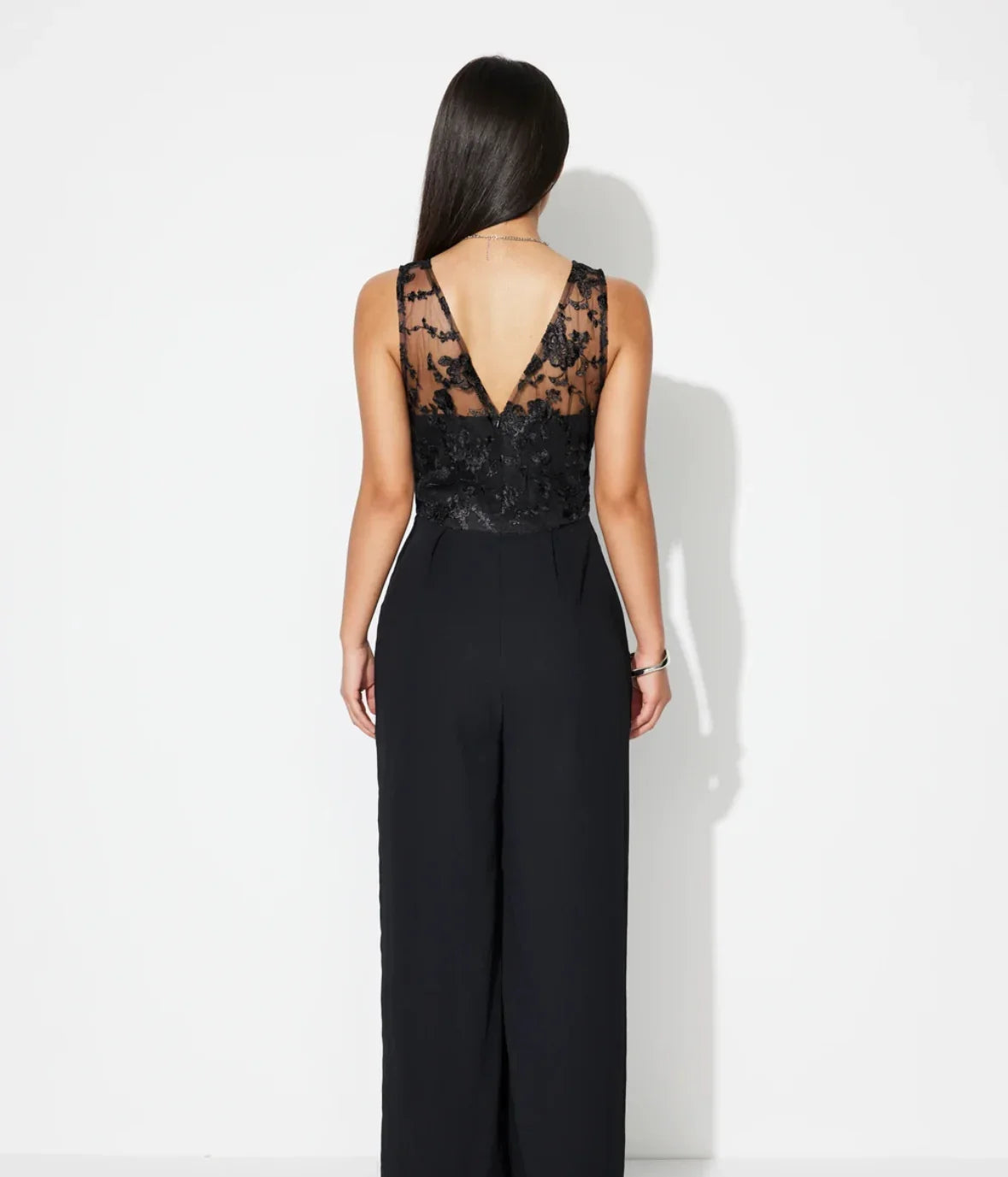 Black Embroidered Jumpsuit - Luxestyle