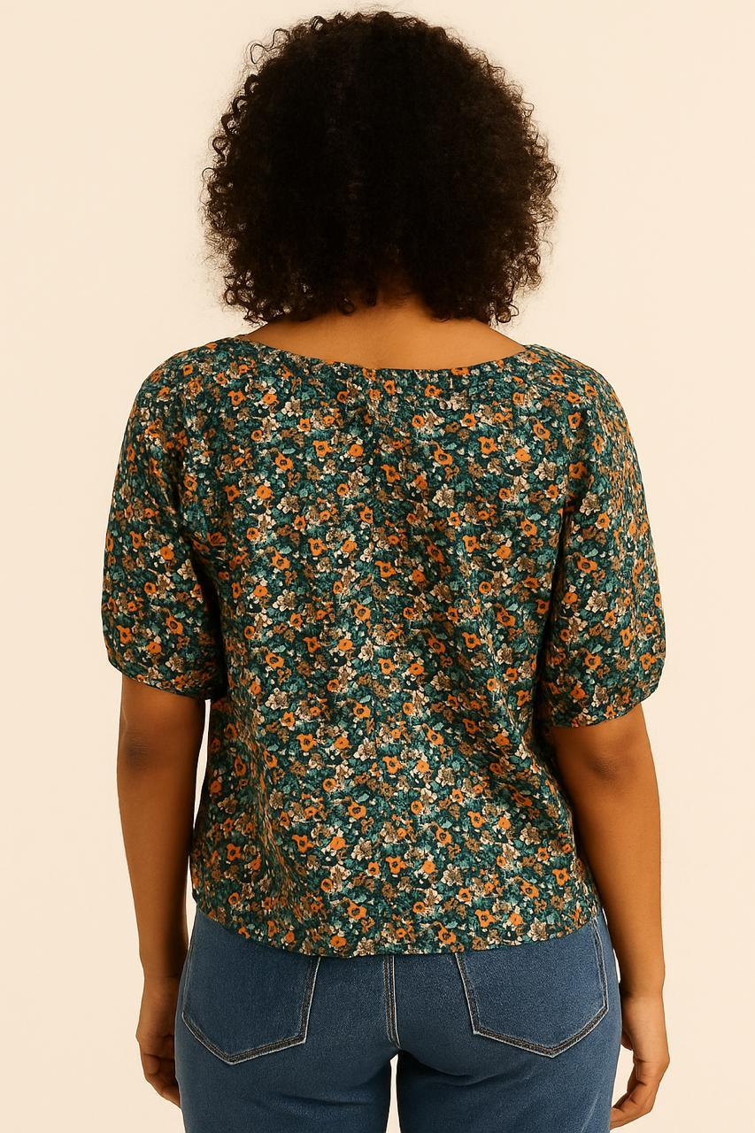 Multicolor Floral Top For Women - Luxestyle