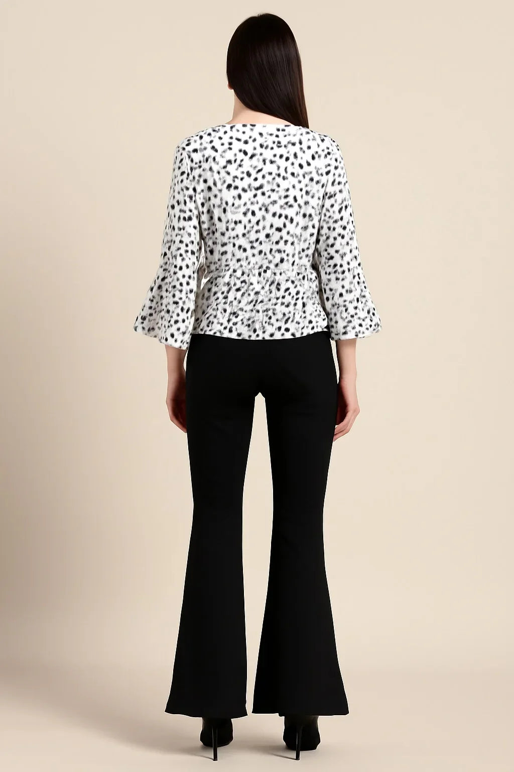 Polka Dot Ruffle Sleeve Top - Luxestyle